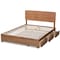 Baxton Studio Eleni Modern Ash Walnut Brown Finished Wood Full Size 3-Drawer Storage Bed 175-9428-9620-Zoro - alternate 5